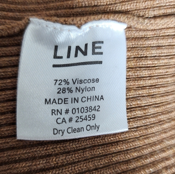 LINE knitwear Tan Viscose Turtleneck Large 8/10 - Picture 5 of 9